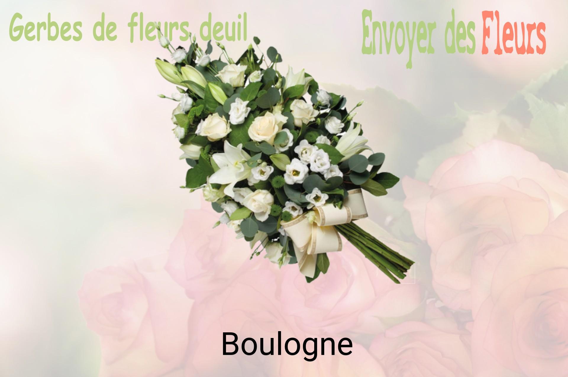 Gerbe de fleurs de deuil livrée à Boulogne